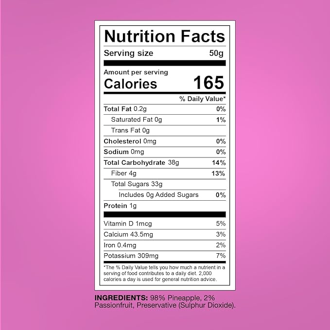 Oneg Dried Pineapple Passionfruit Balls1.76oz Bag12 Pack of Healthy Snack Perfect Healthy Chip for Parties or Travel Ideal Kids Healthy Snack for School Lunches After Playtime or Special Occasion