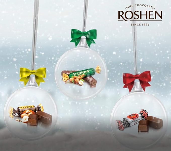 Roshen Chervony Mak Candy Chocolate Glazed Praline with Chopped Caramel Krasniy Mak Delicious Flavorful Sweets Bulk Gourmet Candy 1kg/2.2lbs