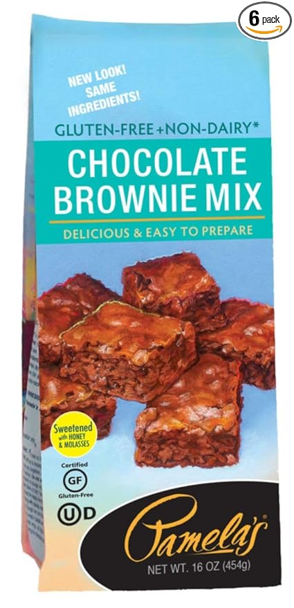Pamela's Wheat Free Gluten Free Ultra Chocolate Brownie Mix 16-Ounce Packages (Pack of 6) (Value Bulk Multi-pack)