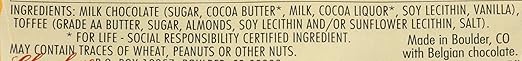 Chocolove Toffee and Almond Milk Chocolate Mini Bar 1.3-Ounces (Pack of 12)