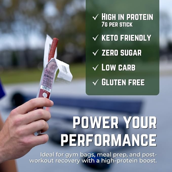 Beef Snob Snack Sticks - Original Flavor – High Protein Sugar-Free Keto &amp Gluten-Free Beef Jerky – 20 Count 1 oz Each – Healthy On-the-Go Meat Snack
