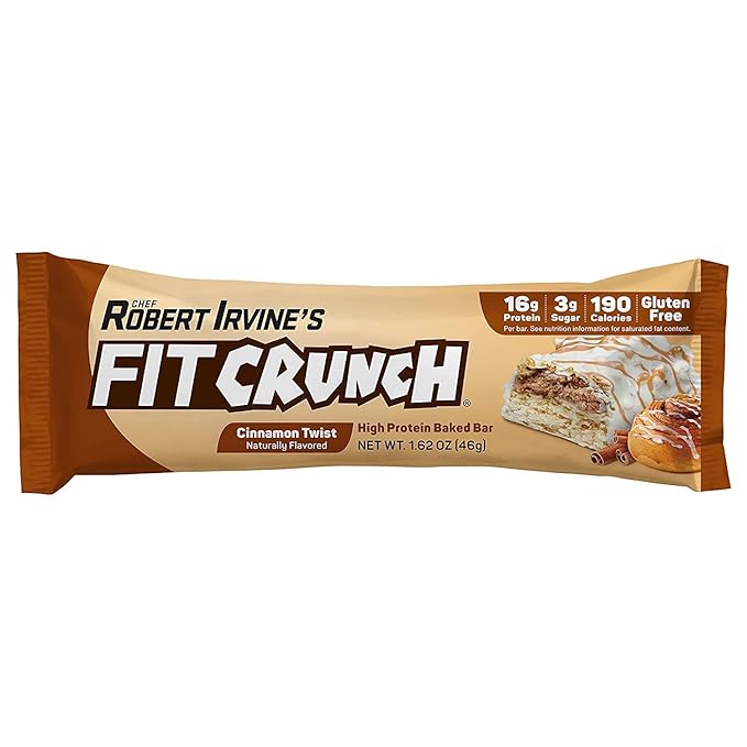 FITCRUNCH Snack Size Protein Bars 6-Layer Baked Bar 3g of Sugar Gluten Free &amp Soft Cake Core (18 Count Flavor Lovers)