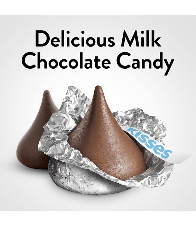 Kissess Milk Chocolate Candy | Individually Wrapped Christmas Candy Treats | Hershys Kissess Bulk Candy | (3 - LBS Original)