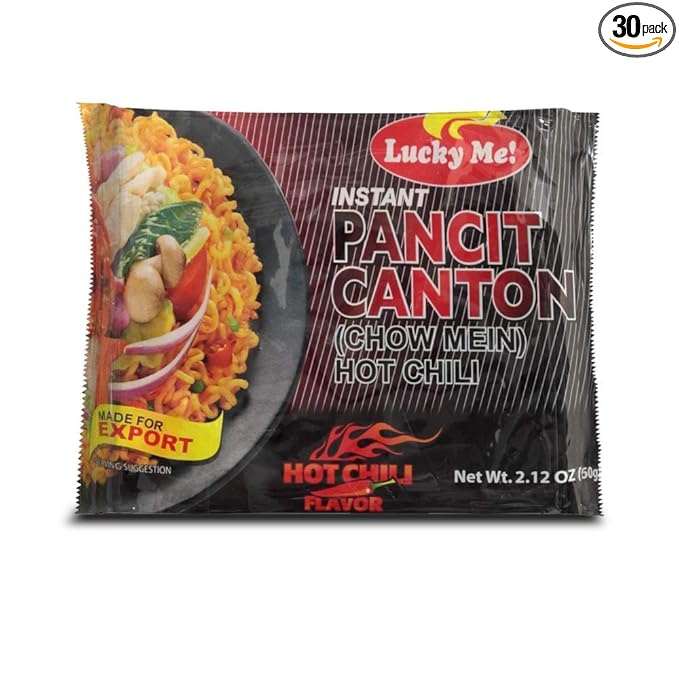 Lucky Me Pancit Canton Hot Chili Flavor (Pack of 30)
