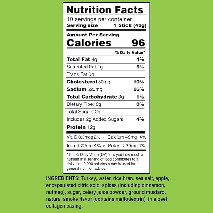 Ostrim Turkey Meat Snack Sticks - Maple Brown Sugar &amp Applewood - Pack of 20 (10 of each flavor)