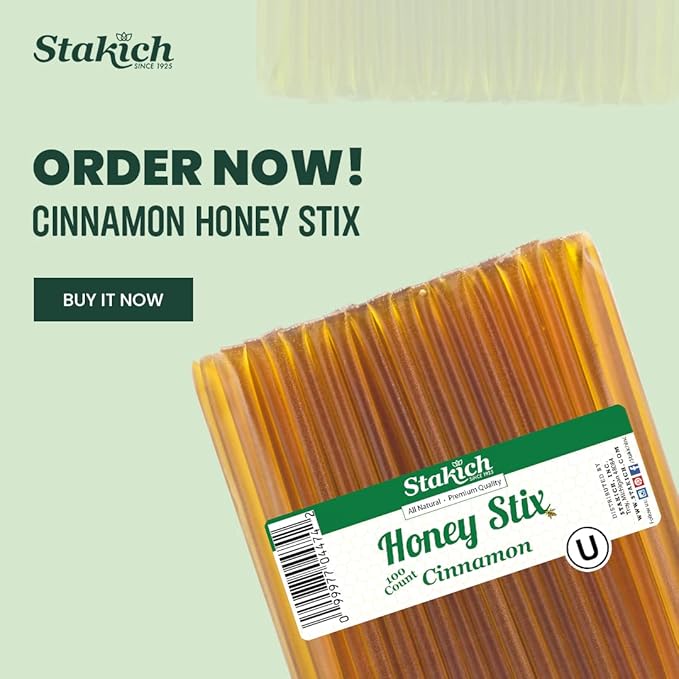 Stakich Cinnamon Honey Stix (200 Stix)