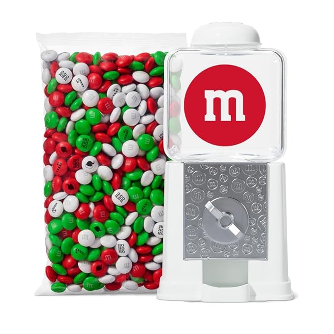 M&ampM'S WORLD Holiday Candy Dispenser Unique Holiday Gift filled with Pre-Designed M&ampM’S Holiday Candies
