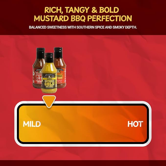 Maurice's Barbeque Grill Variety Set - Southern Gold® BBQ Sauce Barbeque Seasoning &amp Rub Vinegar BBQ Sauce &amp Hickory Red Barbecue