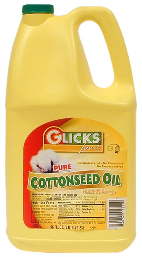 Glicks Finest Pure Cottonseed Oil 96oz Bottle