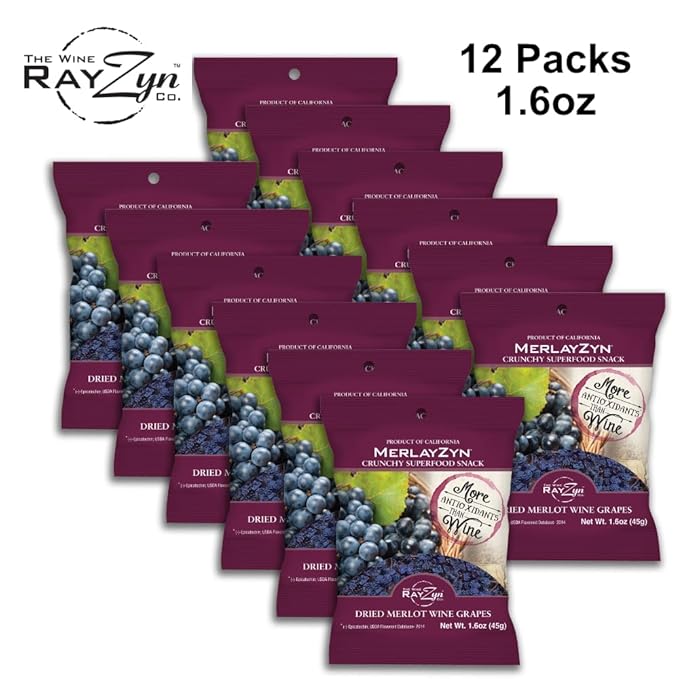 Wine RayZyn® MerlayZyn® | Nature's Most Antioxidant-Rich Superfood for a Healthy Heart and Life | Made from Dried California Merlot Wine Raisins®| Alcohol-Free with the Health Benefits of a Glass of W