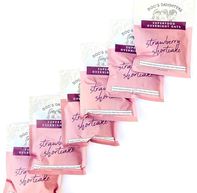 Doc's Daughters Superfood Overnight Oats - Strawberry Shortcake (6 Pack)