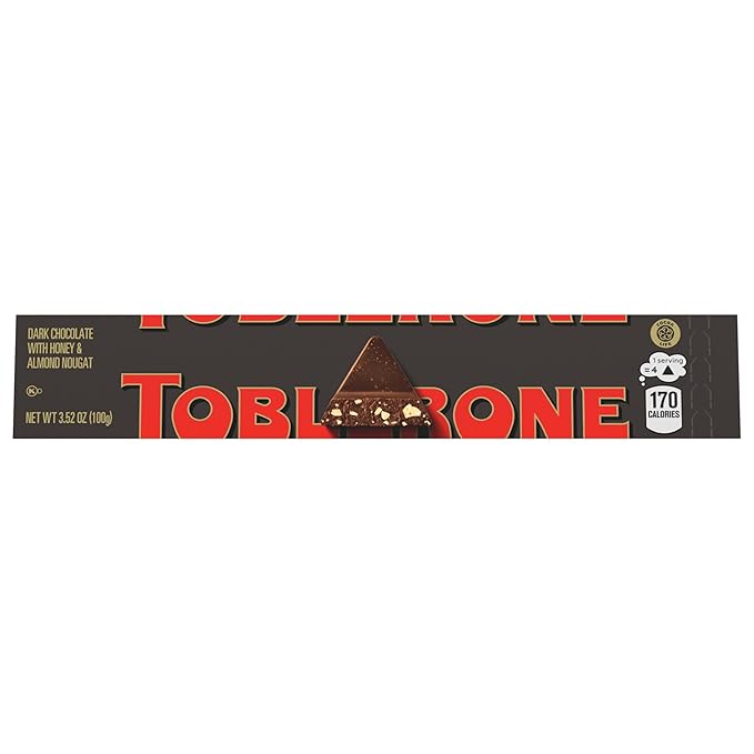 TOBLERONE Assorted Chocolate Bars Variety Pack (Milk Dark White &amp Salted Caramelized Almonds) Bulk Chocolate 12 - 3.52 oz Bars