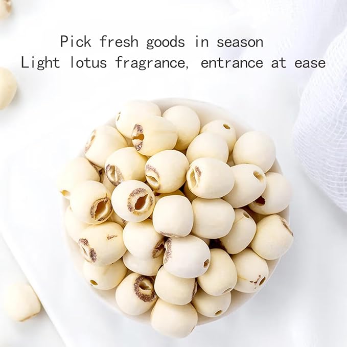 Dried Lotus Seeds 1lb White Lotus Seed without Cores Cooking Porridge and Soup 454g