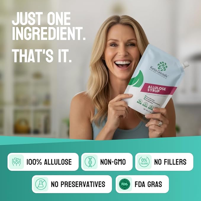 Keto Goods Allulose Sweetener - Sugar Free Keto Syrup Zero Calorie with No Carbs - No Glycemic Impact Liquid Allulose - 40 OZ