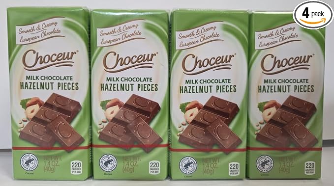 Choceur Hazelnut Crunch Chocolate - 20 x 1.4 oz. (40g) Bars