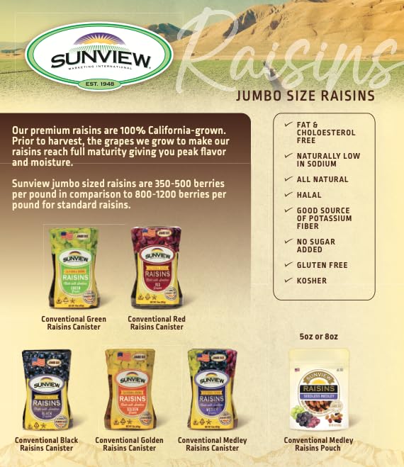 Jumbo Golden Seedless Raisins 3 15 oz. Canisters