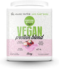 Portions Master Vegan Protein Blend Complete Plant Based Protein Powder with Pea Hemp Seed Goji Blend Medium Chain Triglycerides (375g Berry)