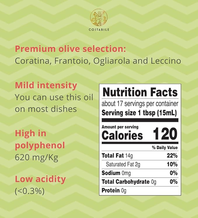 Lemon and Basil Infused EVOO combo. Fresh and delicious flavors for everyday healthy cooking - COSTABILE