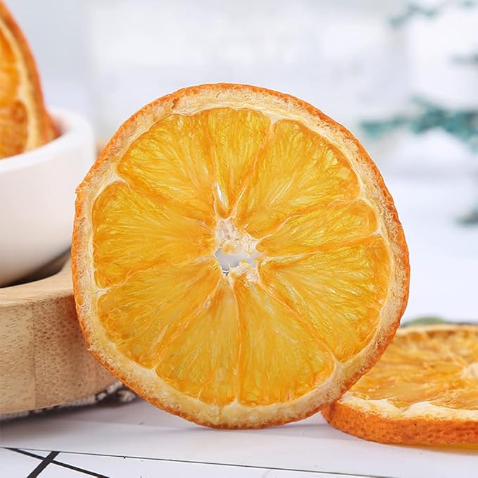 SXET Dried Orange Slices Natural Dried Orange Slices Edible Dehydrated Orange Dried Fruit for Crafts Cake Decoration Cocktail Garnish Table Scatters (8.8oz/250g) 1.0 Count