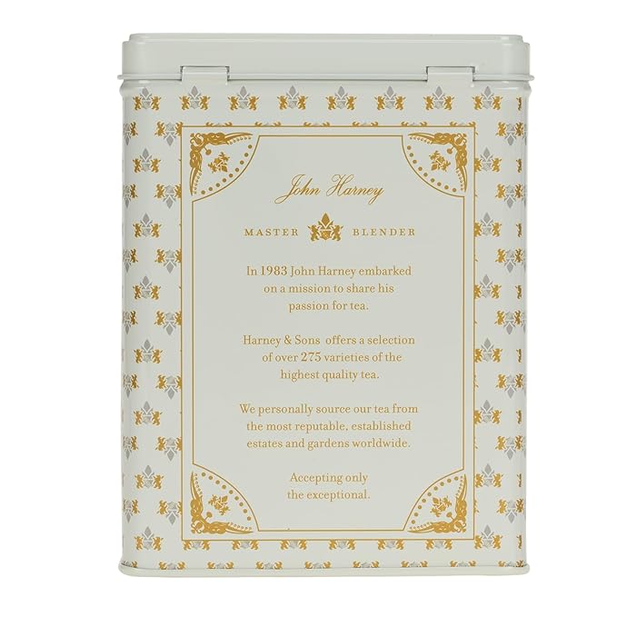 Harney &amp Sons English Breakfast Tea &amp Cream Tea Canister 50ct sachet &amp Storage Tin Set