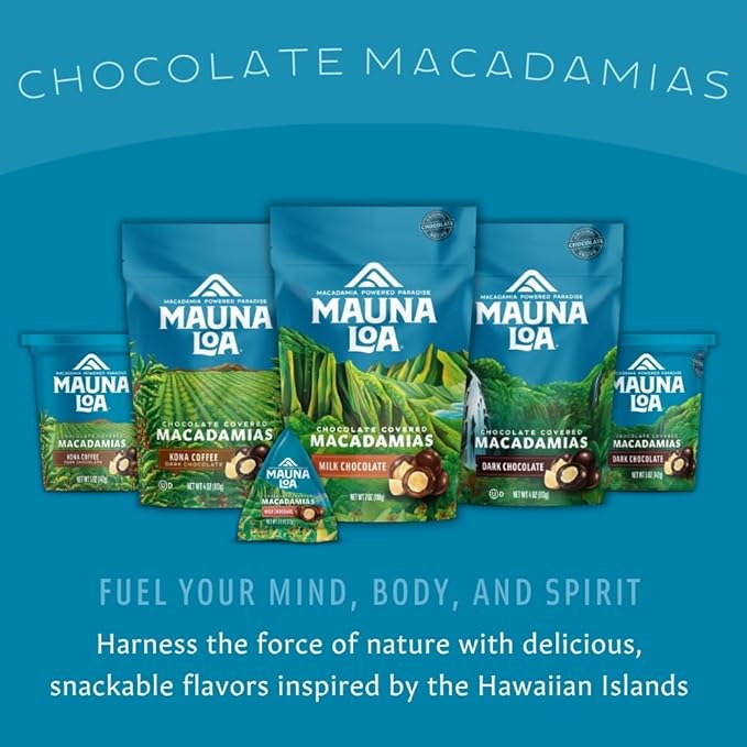 Mauna Loa Premium Hawaiian Chocolate Covered Macadamia Nuts Milk Chocolate Cocoa Dusted 8 Oz Bag (Pack of 1)