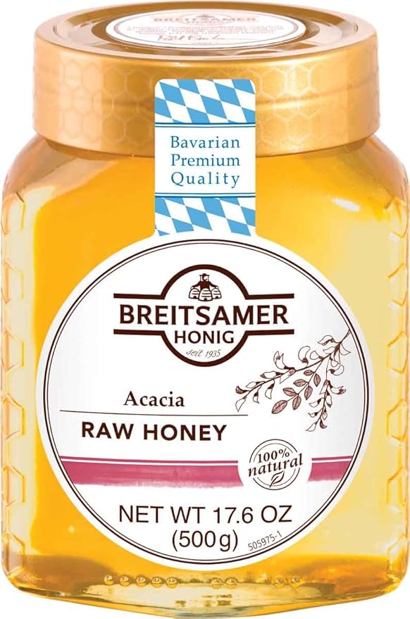 Breitsamer Acacia Honey Jar 17.6 Ounce (Pack of 6)