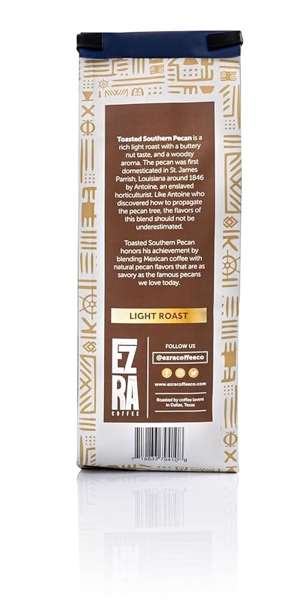 Ezra Coffee Toasted Southern Pecan Light Roast Whole Beans Coffee - 12 ounce