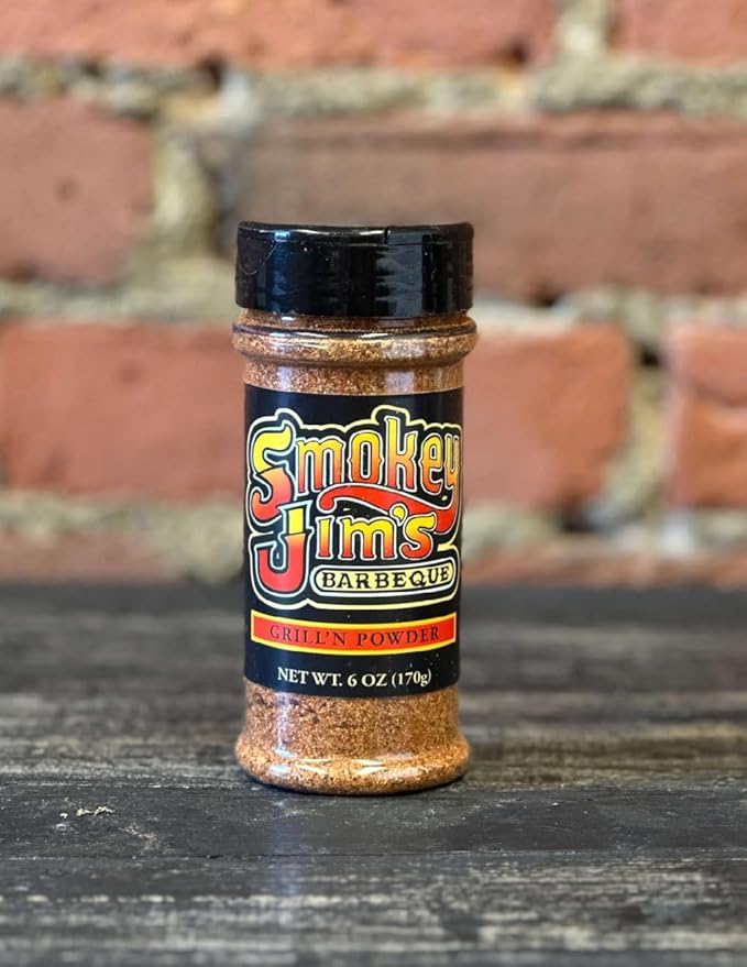 Smokey Jim's Barbeque - Grill'n Powder - Bold All-Purpose BBQ Seasoning &amp Dry Rub 6 oz - Classic Dry Rub for Ribs Chicken Steak Veggies &amp More