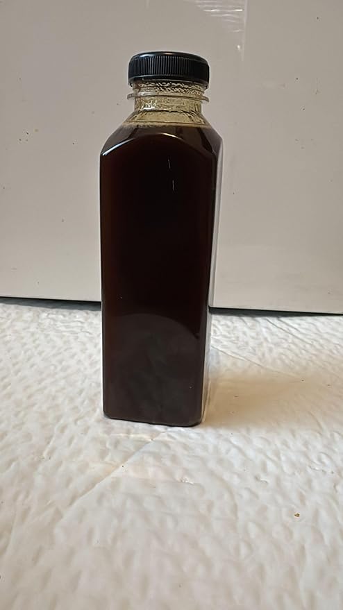 Raw Organic Honey Dark Amber Glass Bottle