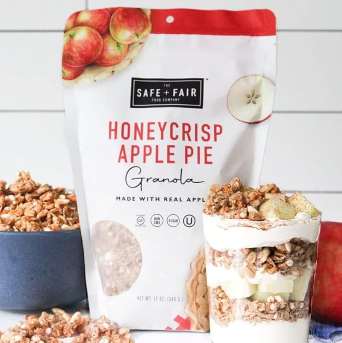 The Safe + Fair Food Company Honey Crisp Apple Pie Granola Cereal ~ 12 oz (Тhrее Расk)