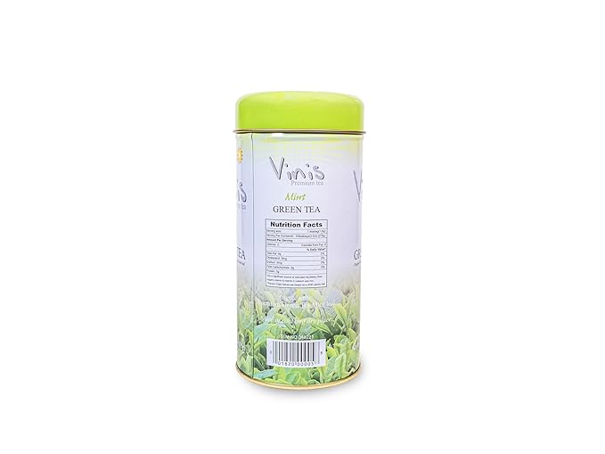 Vinis Premium Mint Green Tea Box of 6 Tins (50 tea bags per Tin) (Mint Green Tea)
