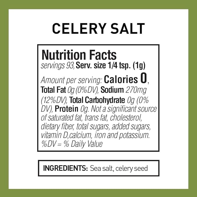 The Spice Hunter Celery Salt Blend 3.3 Ounce (Pack of 6)