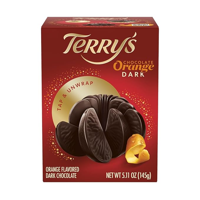 Terry's Dark Chocolate Oranges - Pack of 4-5.11 oz Per Orange of Delicious Tasting Chocolate - Stocking Stuffer and Party Favors - Great for Sharing with Friends and Family