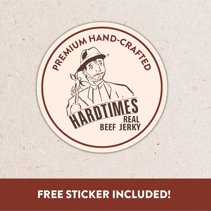 Hardtimes Handcrafted Beef Jerky - Black Pepper Flavor - 3 Pack of 4 oz. Bags