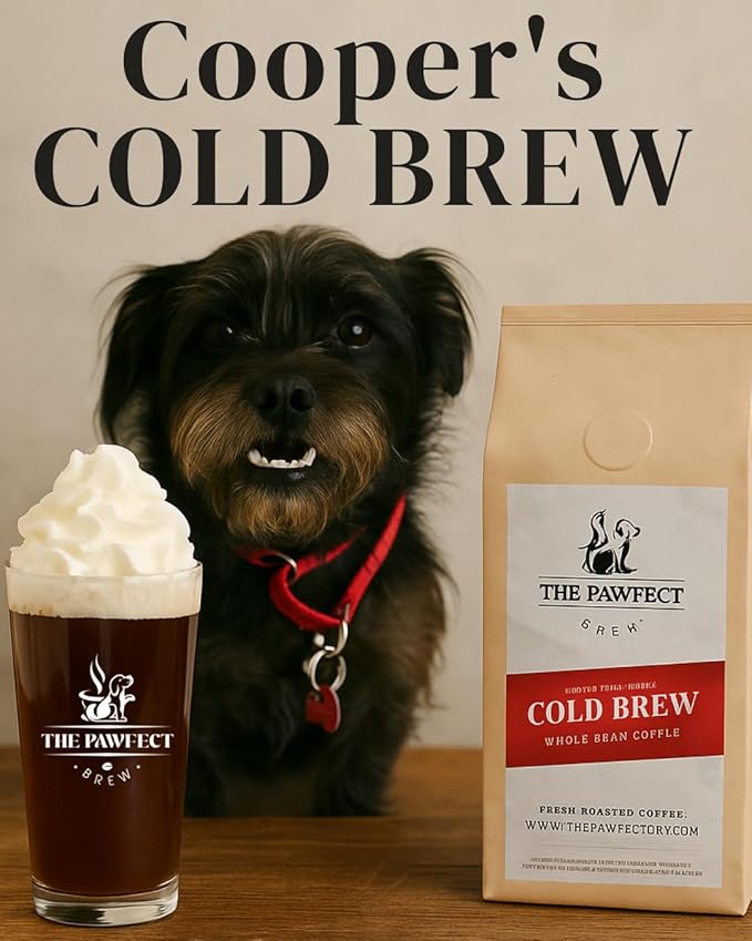 Dog Lover's Coffee – Cooper’s Cold Brew Coffee | Medium Roast Chiapas Single Origin | Smooth Chocolate &amp Toffee | Whole Bean 12oz