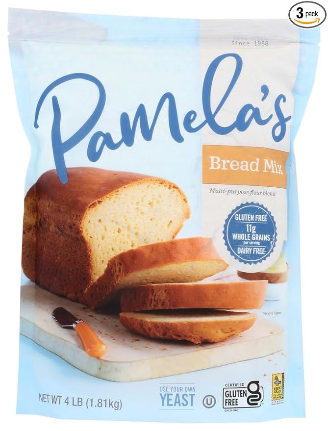 Pamelas Bread Mix Flour Blend Gluten Free 3x 4 LB