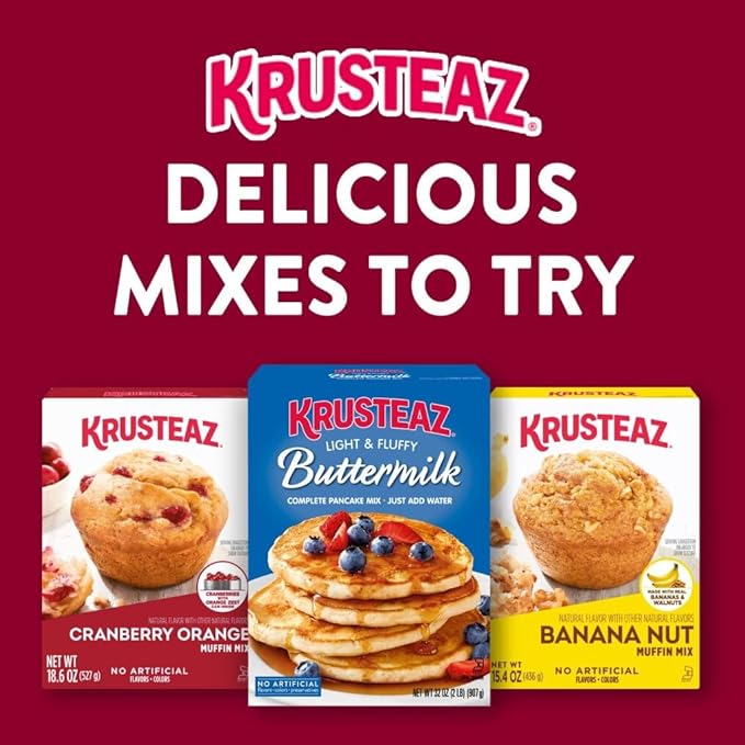 Krusteaz Cranberry Orange Quick Bread Mix Made with Real Cranberries &amp Orange Zest 18.6 oz Boxes (Pack of 12)