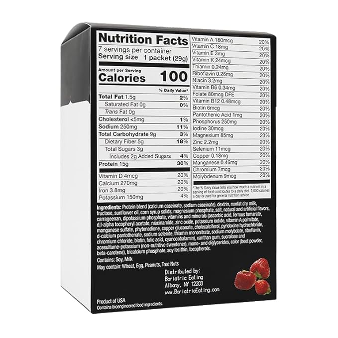 Inspire 15g Protein Shake or Pudding by Bariatric Eating - Strawberry (3-Pack)