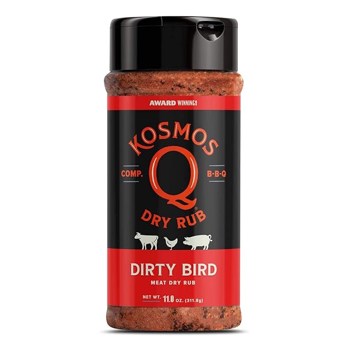 Kosmos Q BBQ Grill Spices and Seasonings Set - 8 Flavor Variety BBQ Rub Seasoning Gift Set for Barbecues Grilling and Smoking - Dry Rub Shakers Include Cow Cover Dirty Bird SPG and More