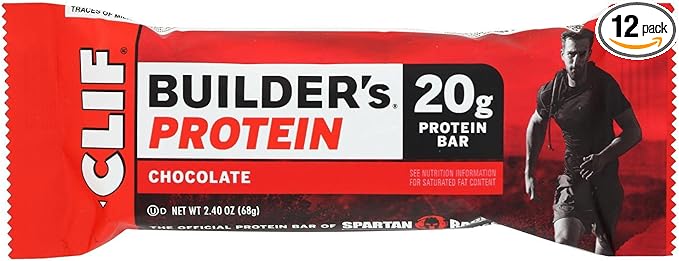 Clif Bar Builder Bar Chocolate 2.4 Oz (Pack of 12)