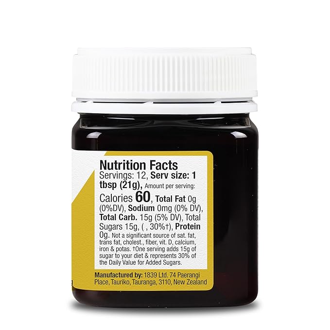 1839 Triple-Churned™ Raw Mānuka Honey UMF 15+ | MGO 525+ | Rich Texture | 100% New Zealand Origin | 250g