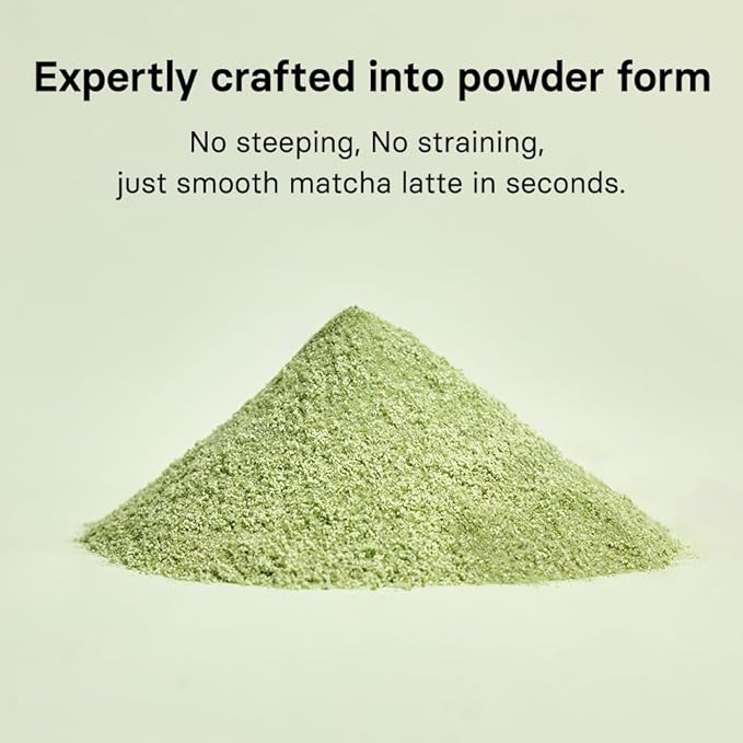 OSULLOC Volcanic Isle Matcha Milk Tea – Premium Jeju Matcha Latte Powder Just Add Water Creamy &amp Smooth Large Pouch (10.6oz 300g)