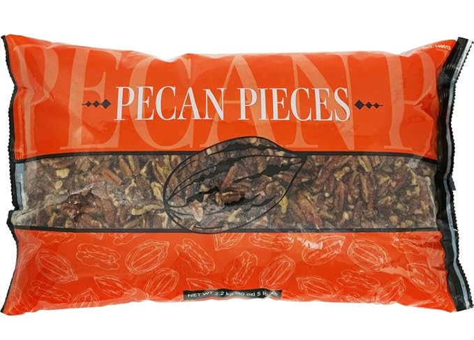 Pecan Pieces 5lb – Fresh Bulk Pecans for Baking Cooking &amp Snacking – Unsalted Shelled Natural Pecan Halves and Pieces