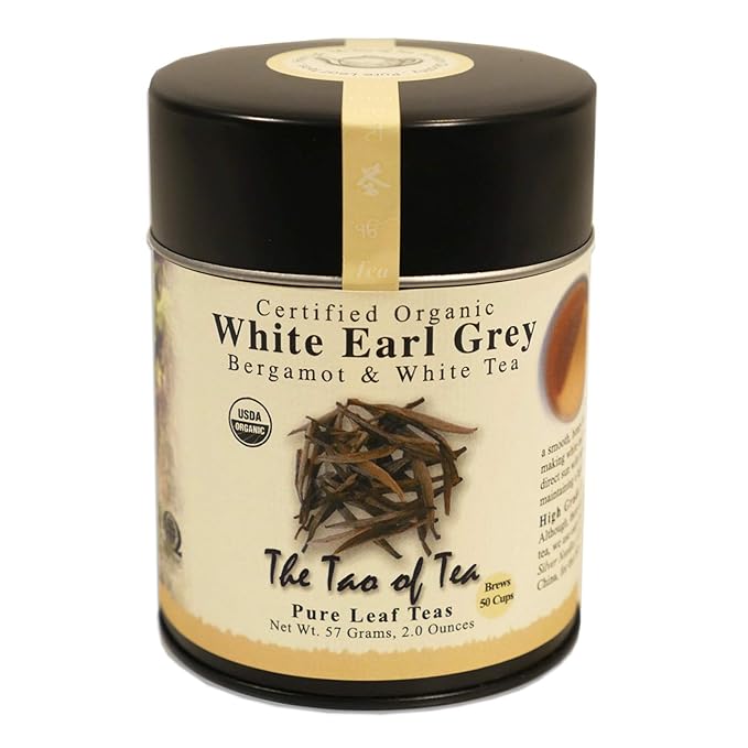The Tao of Tea White Earl Grey Sun-Dried White Tea Loose Leaf 2-Ounce Tins (Pack of 2)