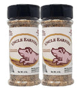 2 Pack of Barbecue Seasoning Uncle Earnies Bottles (6oz Pork Rib and Chicken Seasoning)