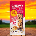 Protein Bars - Peanut Butter &amp Chocolate Chip 10g Protein Gluten-Free 42 Count 1.41 oz Each 59.2 oz Total