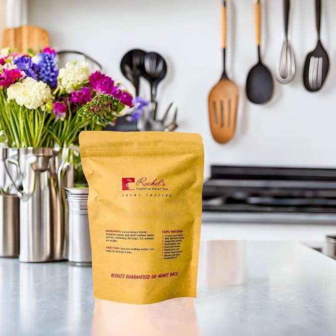 Rachel's Tea: Turmeric Wild Yam Ginger Marshmallow Chamomile Peppermint Fennel Slippery Elm: 30 bags 60 cups