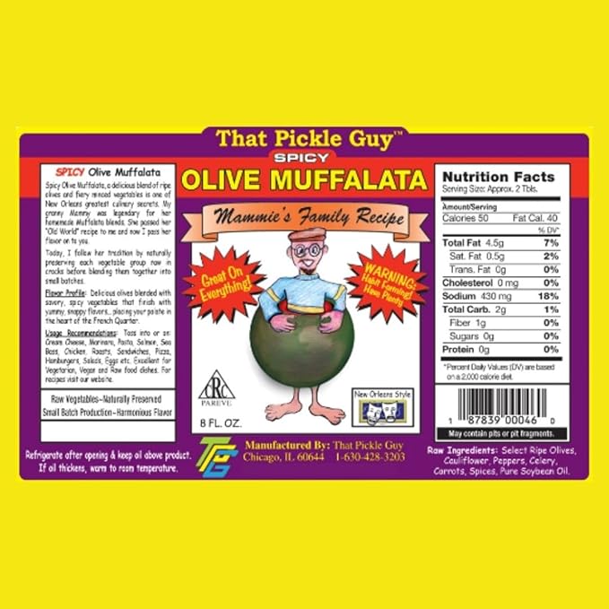 That Pickle Guy New Orleans Style Classic Olive Muffalata Spicy All Natural 24-ounce