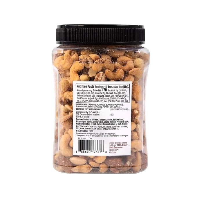 Farms Roasted Unsalted Fancy Mixed Nuts 40 oz (2 pack)
