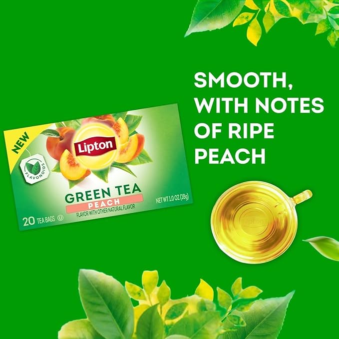 Lipton Green Tea Variety Pack Honey Ginger Lemon &amp Peach 20 CT (3 ea)